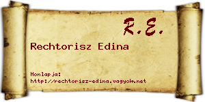 Rechtorisz Edina névjegykártya