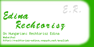 edina rechtorisz business card